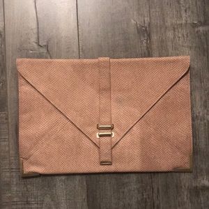 ASOS tan oversized clutch